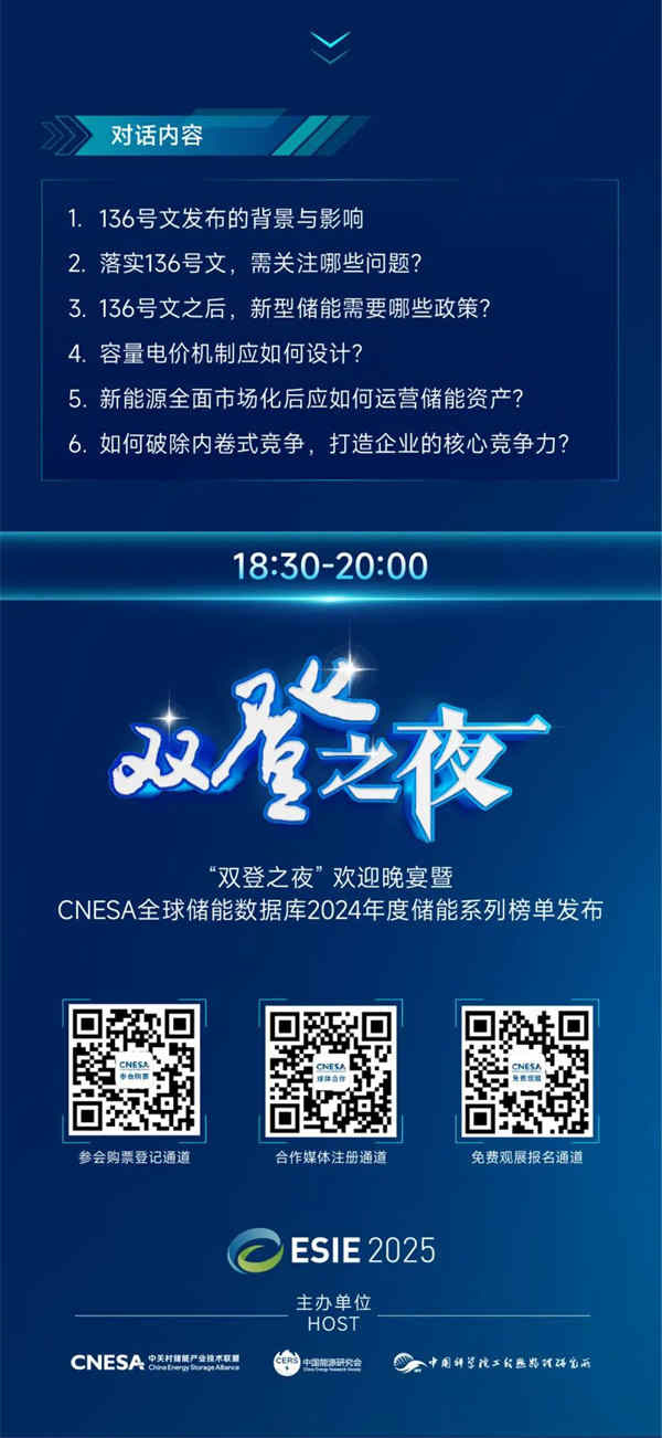 匯聚儲能最強力量！ESIE 2025開幕式日程和嘉賓陣容重磅發(fā)布